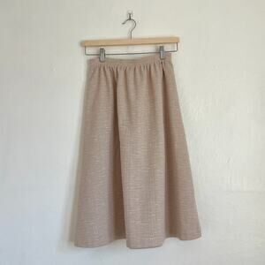 Vintage – Winsome Pink Tweed A-Line Midi Skirt